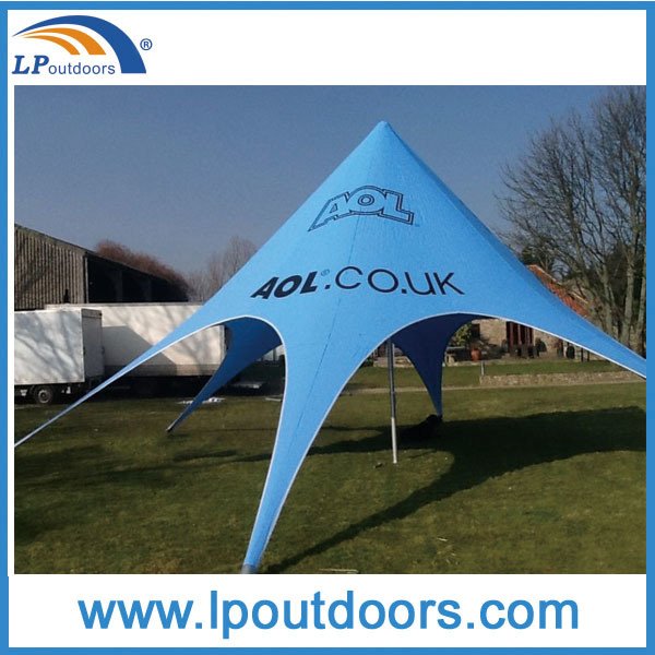 直径16米蓝色单顶星形活动飞行帐篷