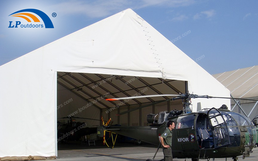 东莞丽平提供多种规格的室外铝合金框架阻燃PVC纤维布军用飞机库篷房