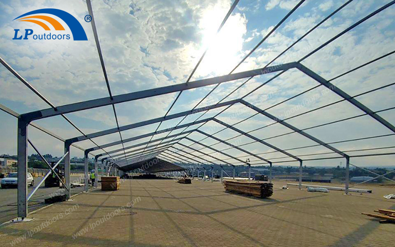 20M跨度临时大型可移动物流仓储篷房可根据需求形成个性化户外仓库